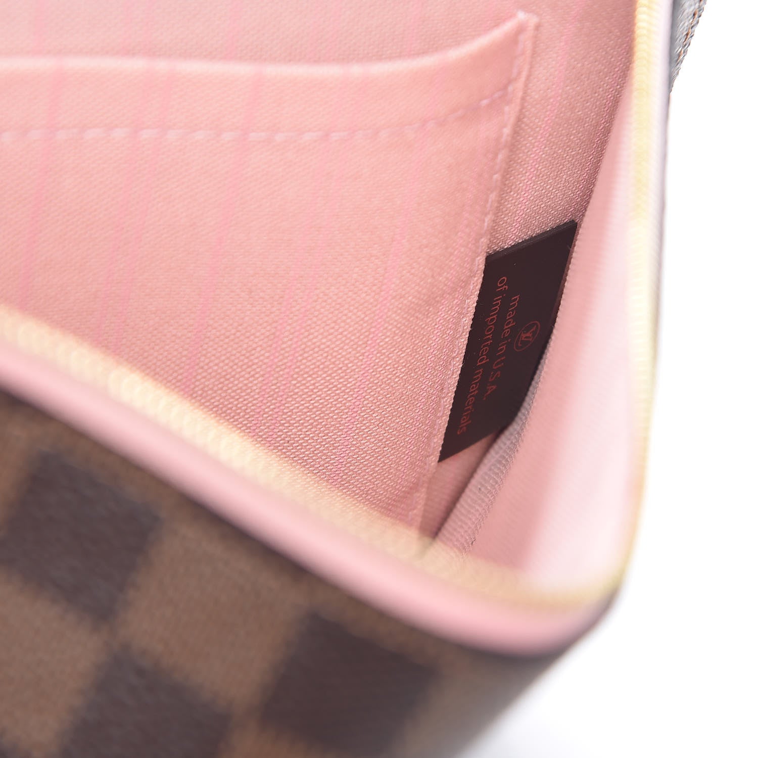 Louis Vuitton Damier Ebene Neverfull MM GM Pochette Rose Ballerine 7 of 8