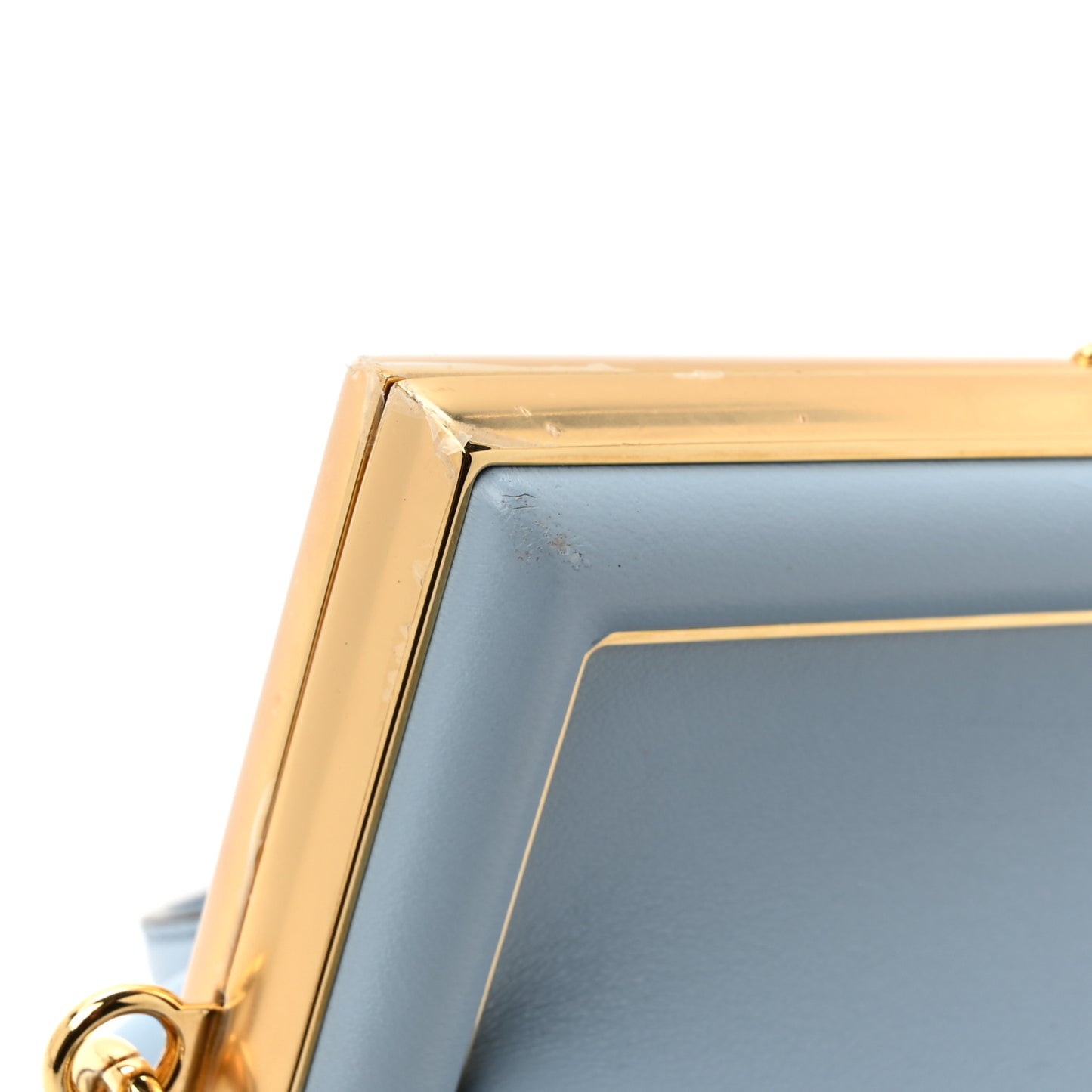 Shiny Nappa Small Fendi First Azzurro Baby