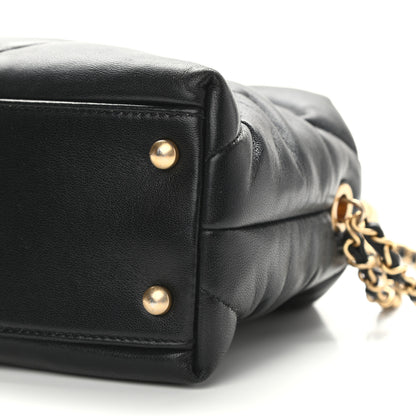Chanel Lambskin Quilted Small Bowling Bag Black 10 of 10