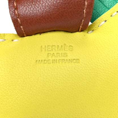 Hermes Milo Lambskin Grigri Rodeo Horse Bag Charm PM Lime Cactus Gold 3 of 4