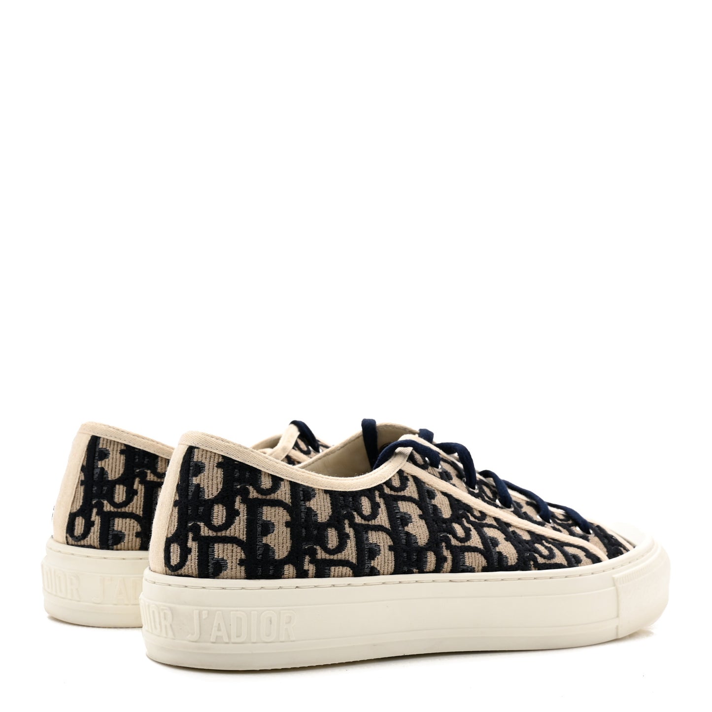 Canvas Oblique Walk'N'Dior Low Top Sneakers 41 Deep Blue