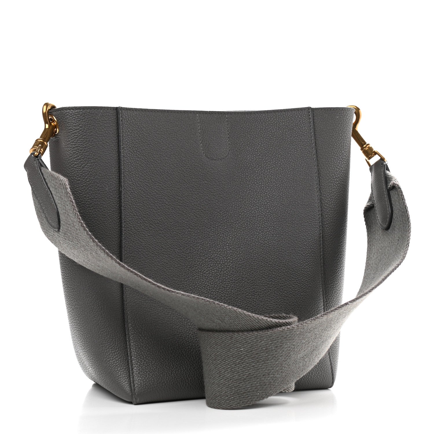 Celine Soft Grained Calfskin Small Sangle Bucket Bag Grey 3 of 22