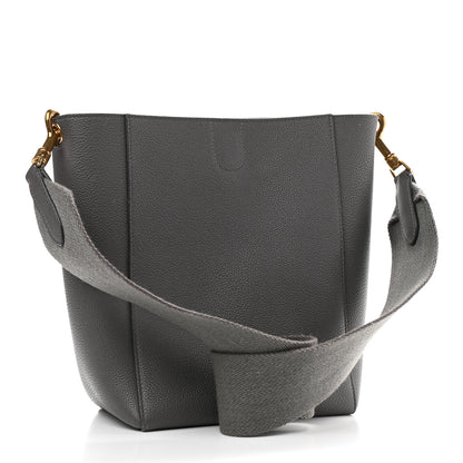 Celine Soft Grained Calfskin Small Sangle Bucket Bag Grey 3 of 22