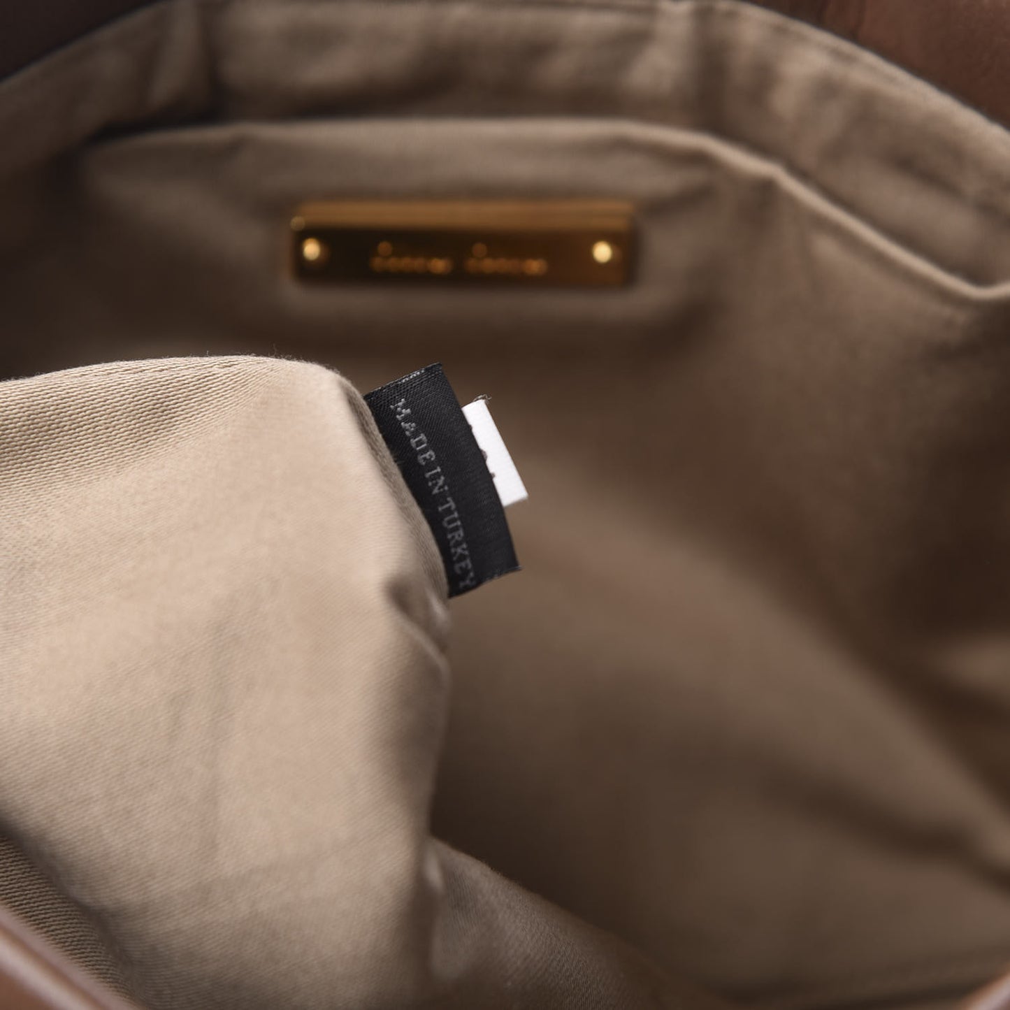Nappa Matelasse Clutch Brown