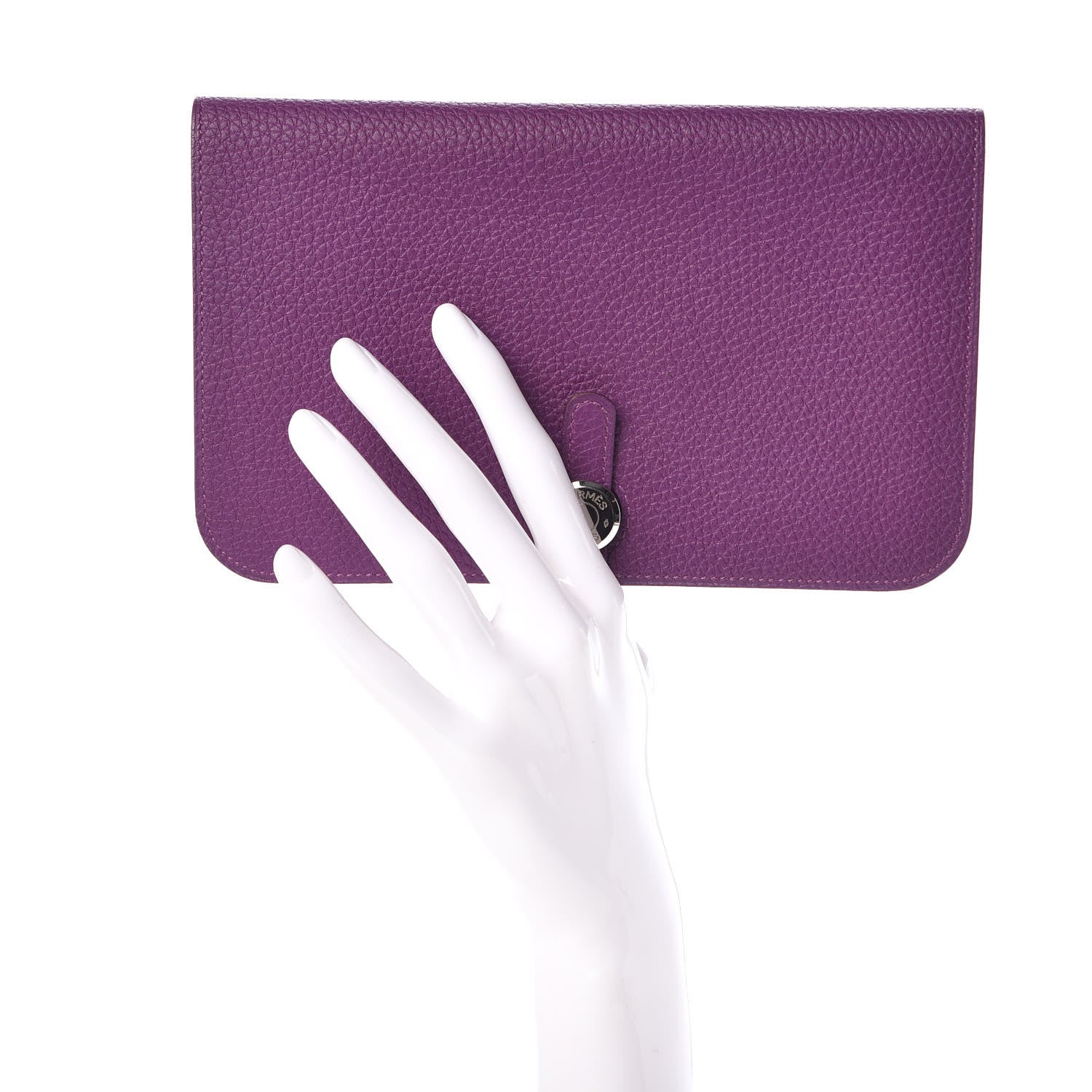 Hermes Togo Dogon Duo Wallet Ultraviolet 2 of 9