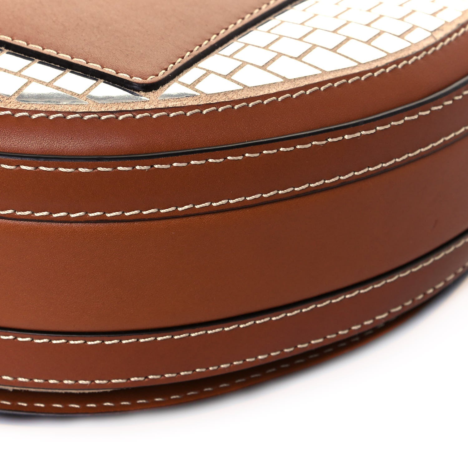 Burberry Calfskin Mirrored Small Olympia Pouch Warm Tan 10 of 11