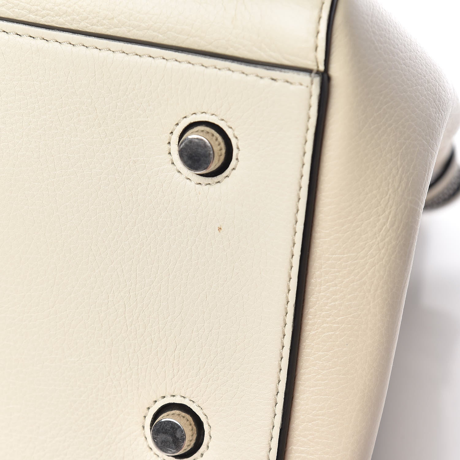 Celine Grained Calfskin Medium Edge Shoulder Bag Cream 14 of 18