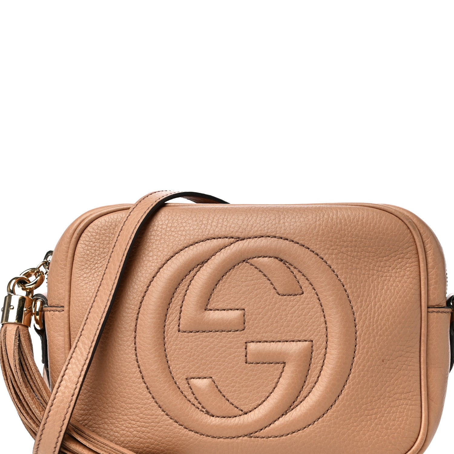 Gucci Pebbled Calfskin Small Soho Disco Bag Camelia 9 of 16