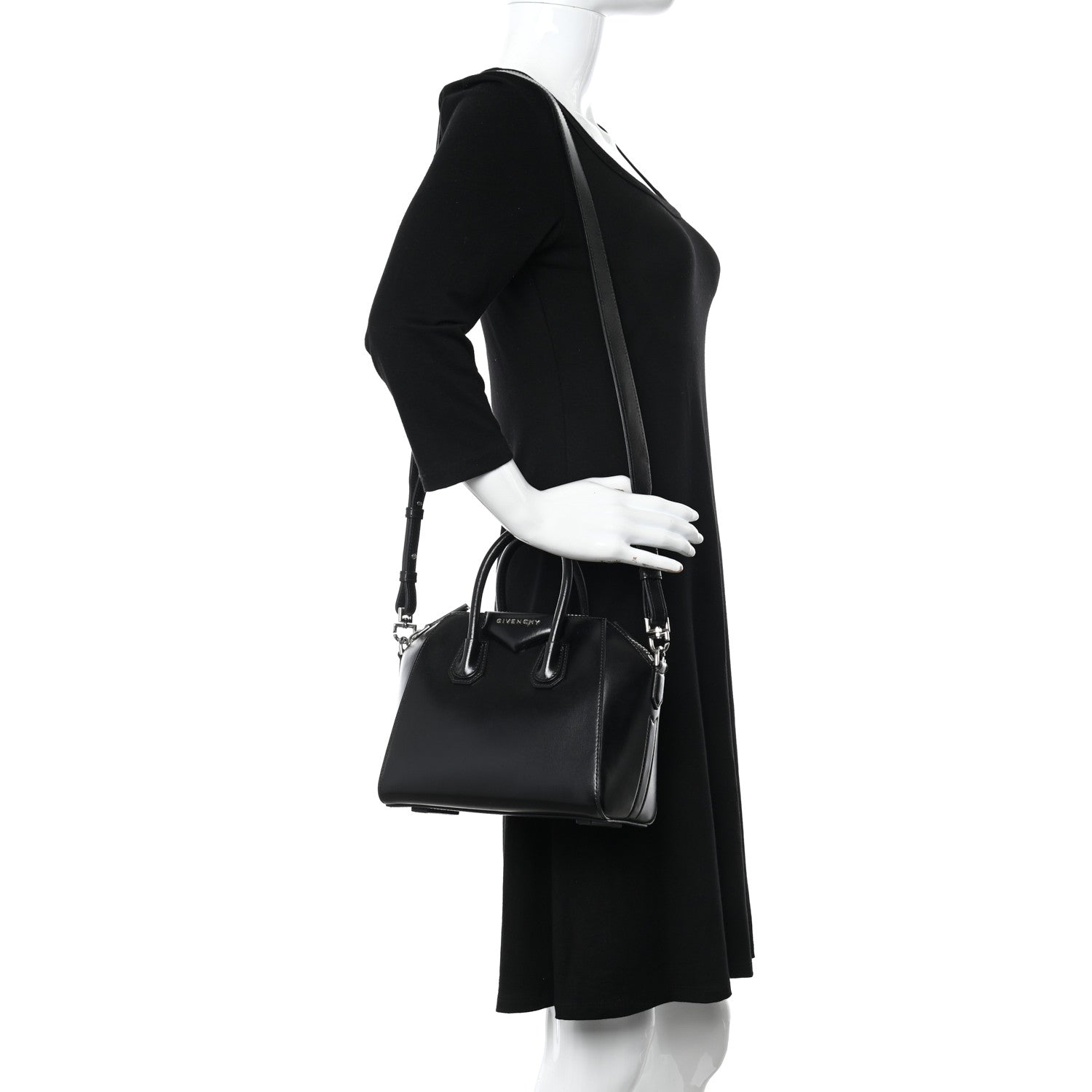 Givenchy Shiny Lord Calfskin Mini Antigona Black 2 of 10