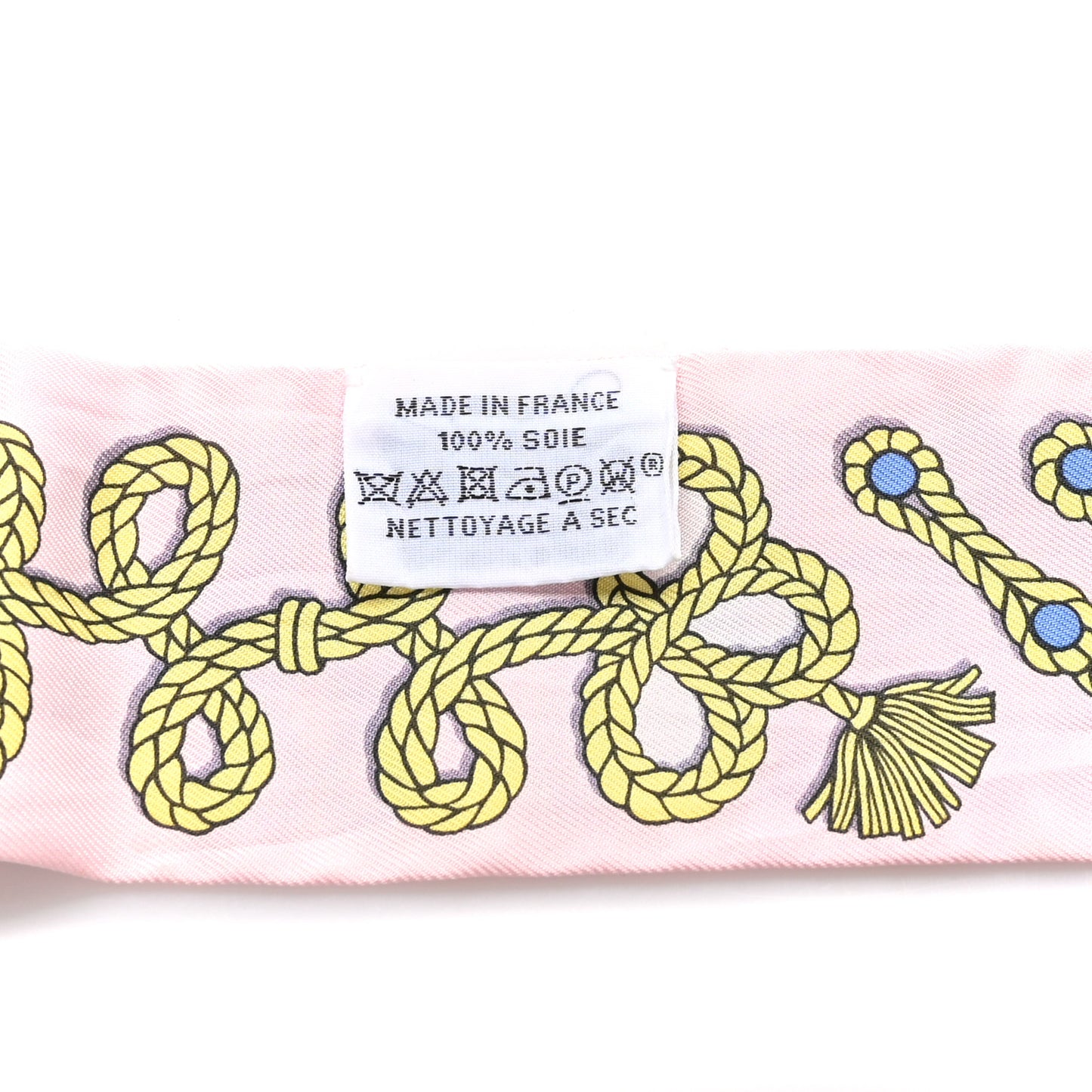 Silk Galons Et Brandebourg Twilly Rose Pale Bleu Jean