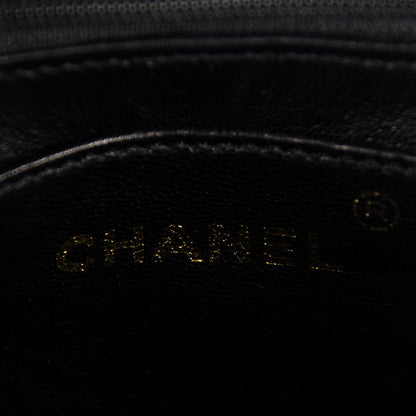 Chanel Lizard Quilted Mini Flap Evening Bag Black 7 of 9
