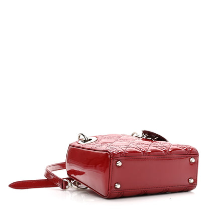 Christian Dior Patent Cannage Mini Lady Dior Red 4 of 9