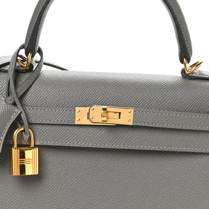Hermes Epsom Kelly Sellier 25 Etain 8 of 11