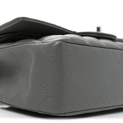 Chanel Caviar Quilted Medium Double Flap Grey 9 of 11
