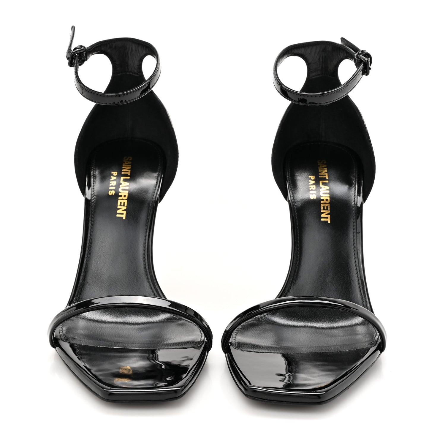 Patent Calfskin Opyum 85 Sandals 36 Black