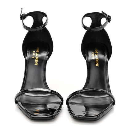 Saint Laurent Patent Calfskin Opyum 85 Sandals 36 Black 3 of 10
