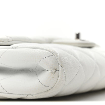Chanel Caviar Quilted Clutch With Chain Flap White 9 of 10