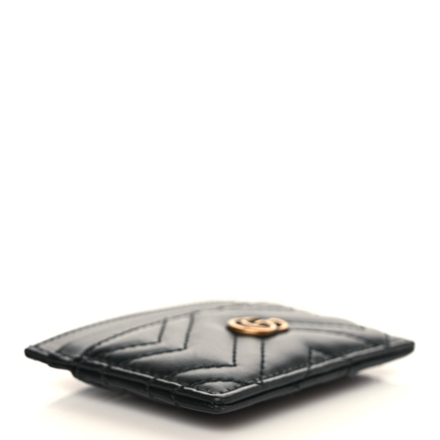Gucci Calfskin Matelasse GG Marmont Card Holder Black 4 of 7