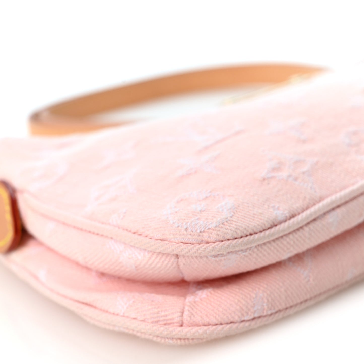 Monogram Denim Liv Pochette Washed Pink