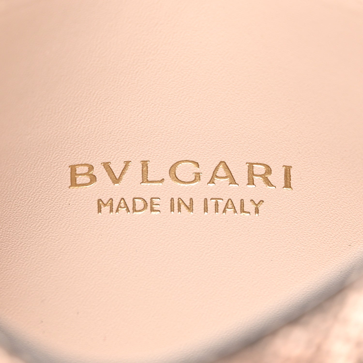Bulgari Metallic Karung Calfskin Serpenti Forever Card Holder Wallet Beige 6 of 13