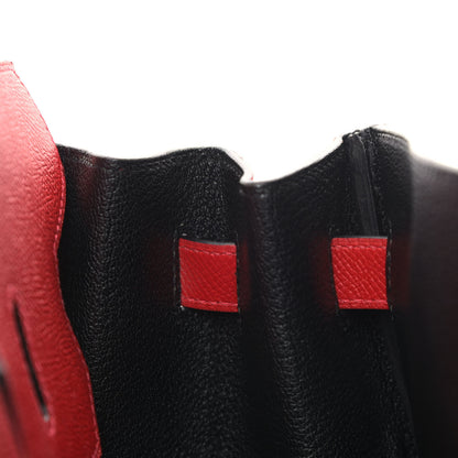 Hermes Epsom Horseshoe Birkin 40 Rouge Casaque Black 12 of 37