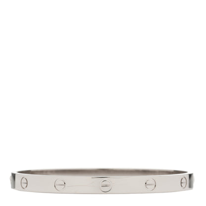 Cartier 18K White Gold LOVE Bracelet 19 1 of 8