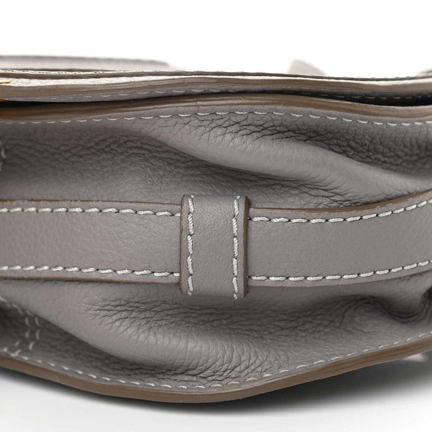 Calfskin Mini Marcie Round Crossbody Bag Cashmere Grey