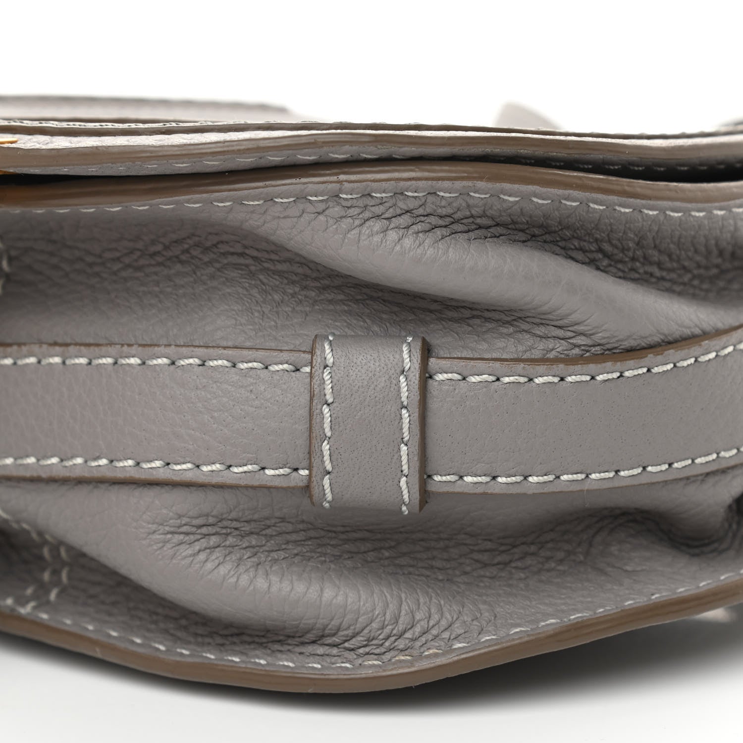 Chloe Calfskin Mini Marcie Round Crossbody Bag Cashmere Grey 10 of 10