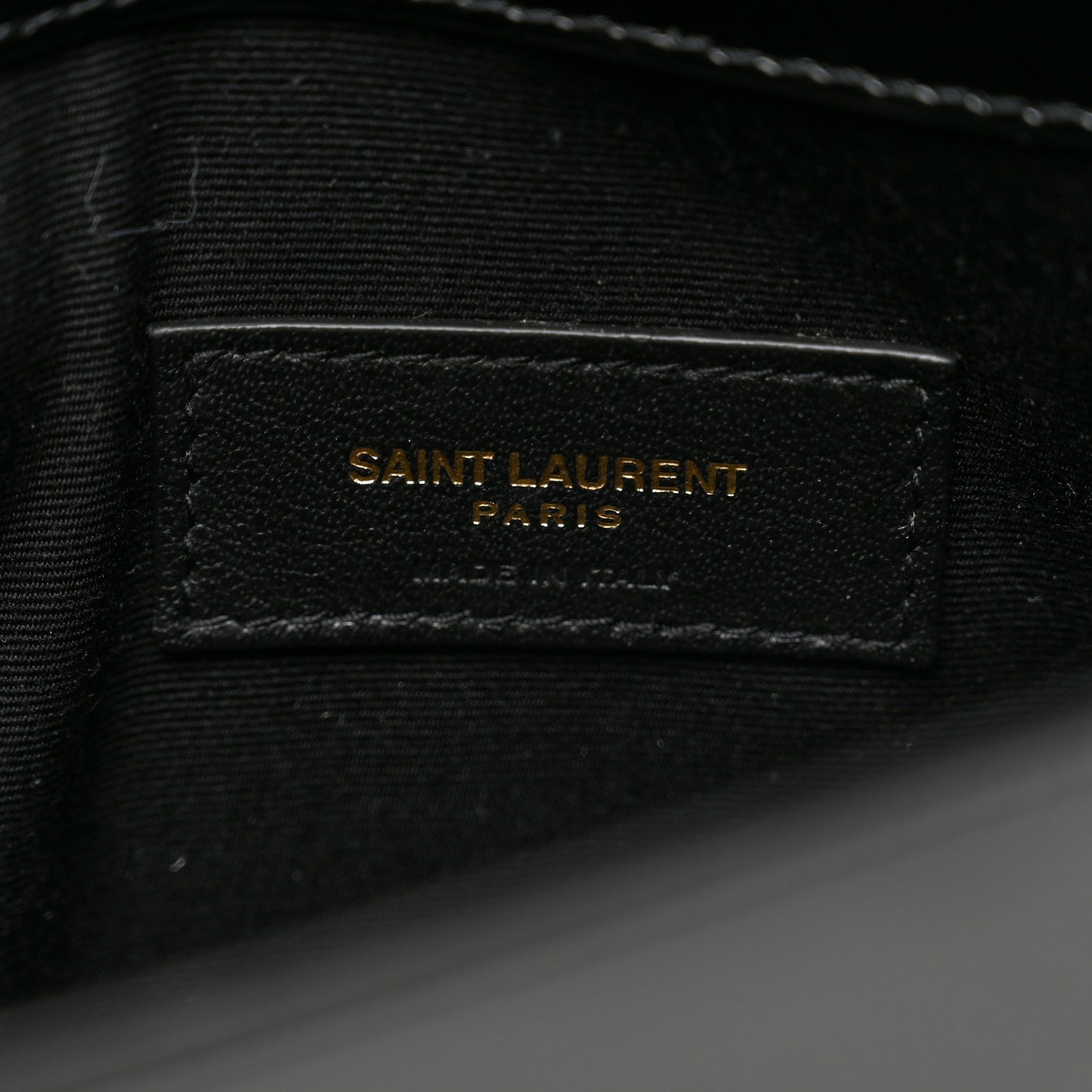 Smooth Shiny Calfskin Monogram Uptown Pouch Black
