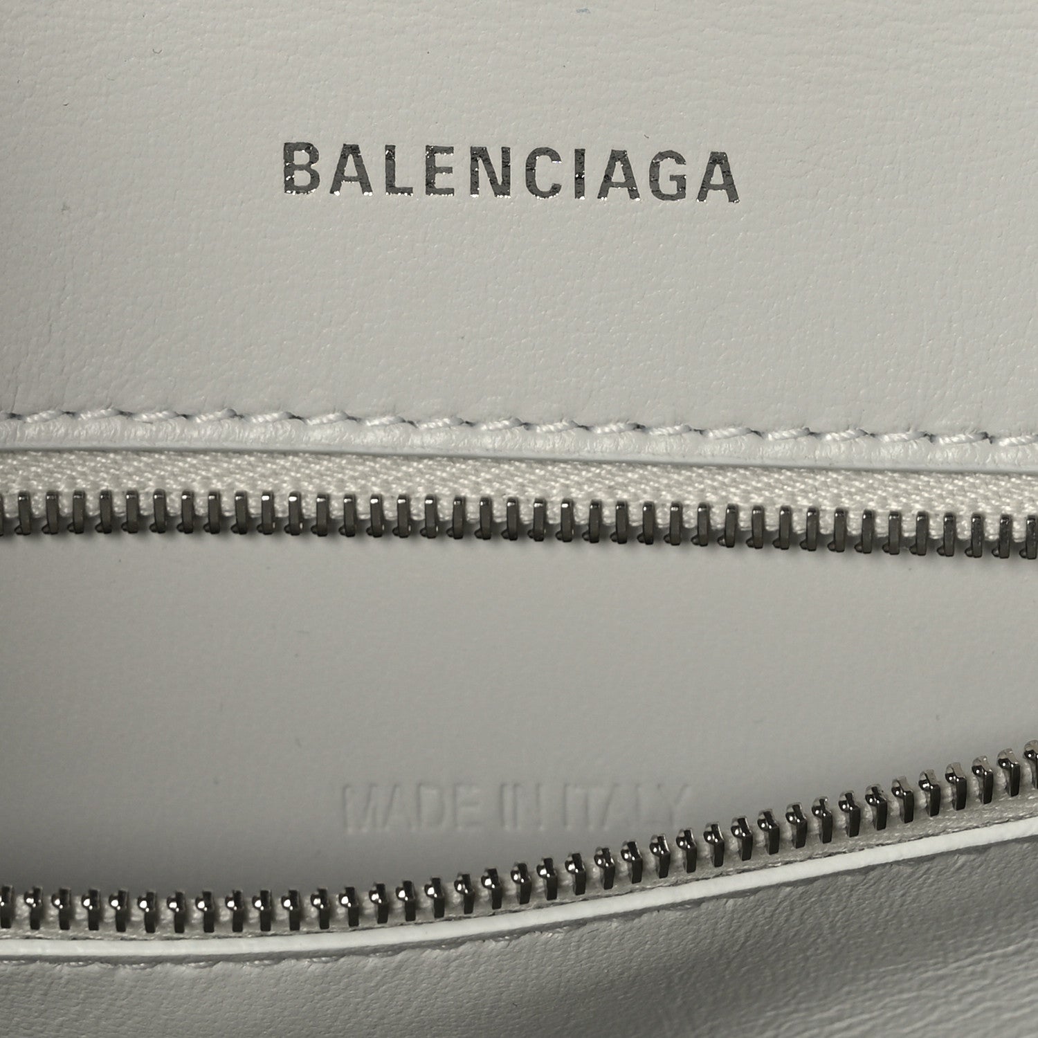 Balenciaga Calfskin Crocodile Embossed Small Hourglass Top Handle Bag White 6 of 9