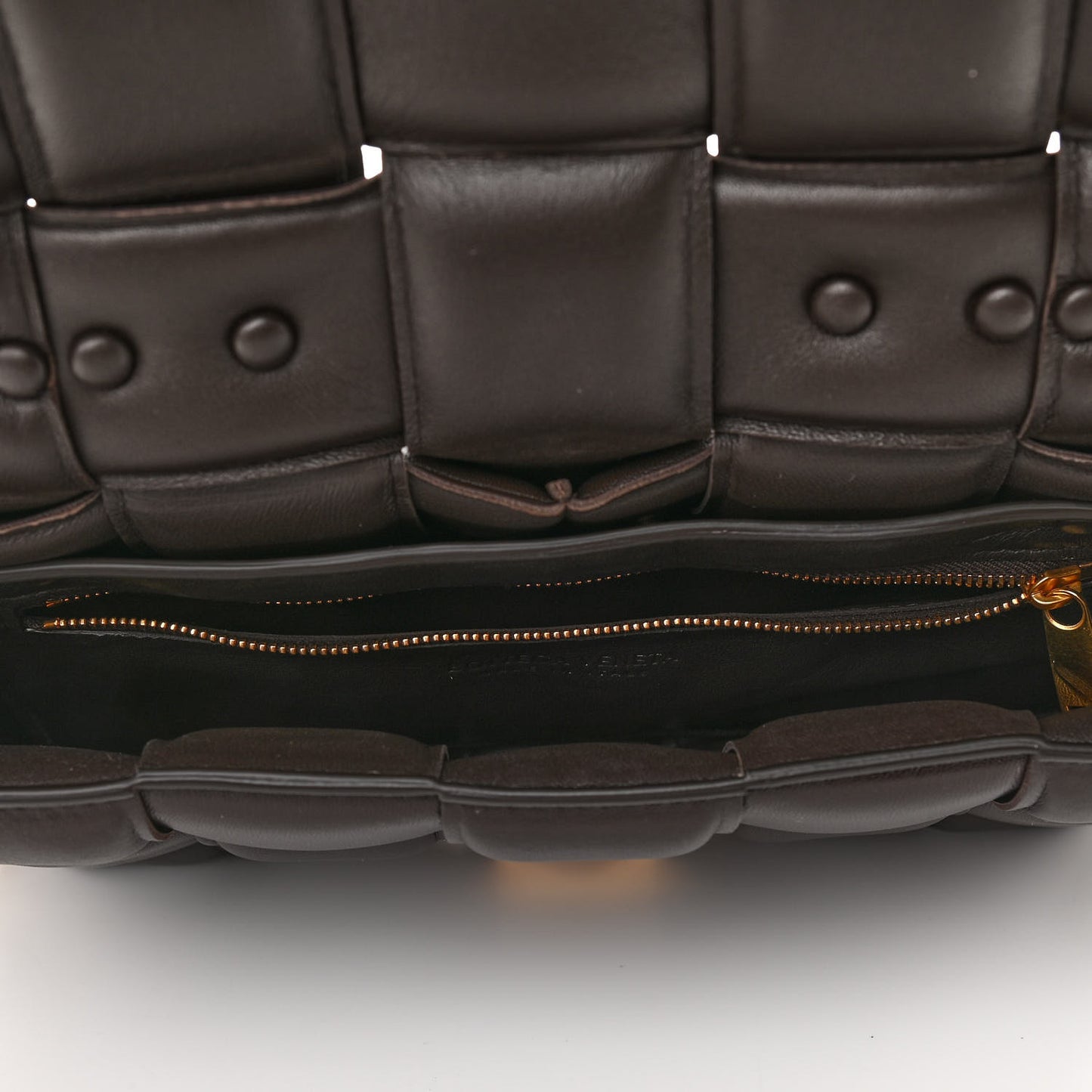 Lambskin Maxi Intreccio Padded Chain Cassette Crossbody Bag Black