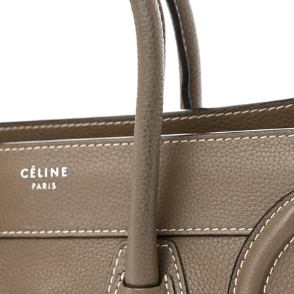 Celine Drummed Calfskin Micro Luggage Souris 12 of 14