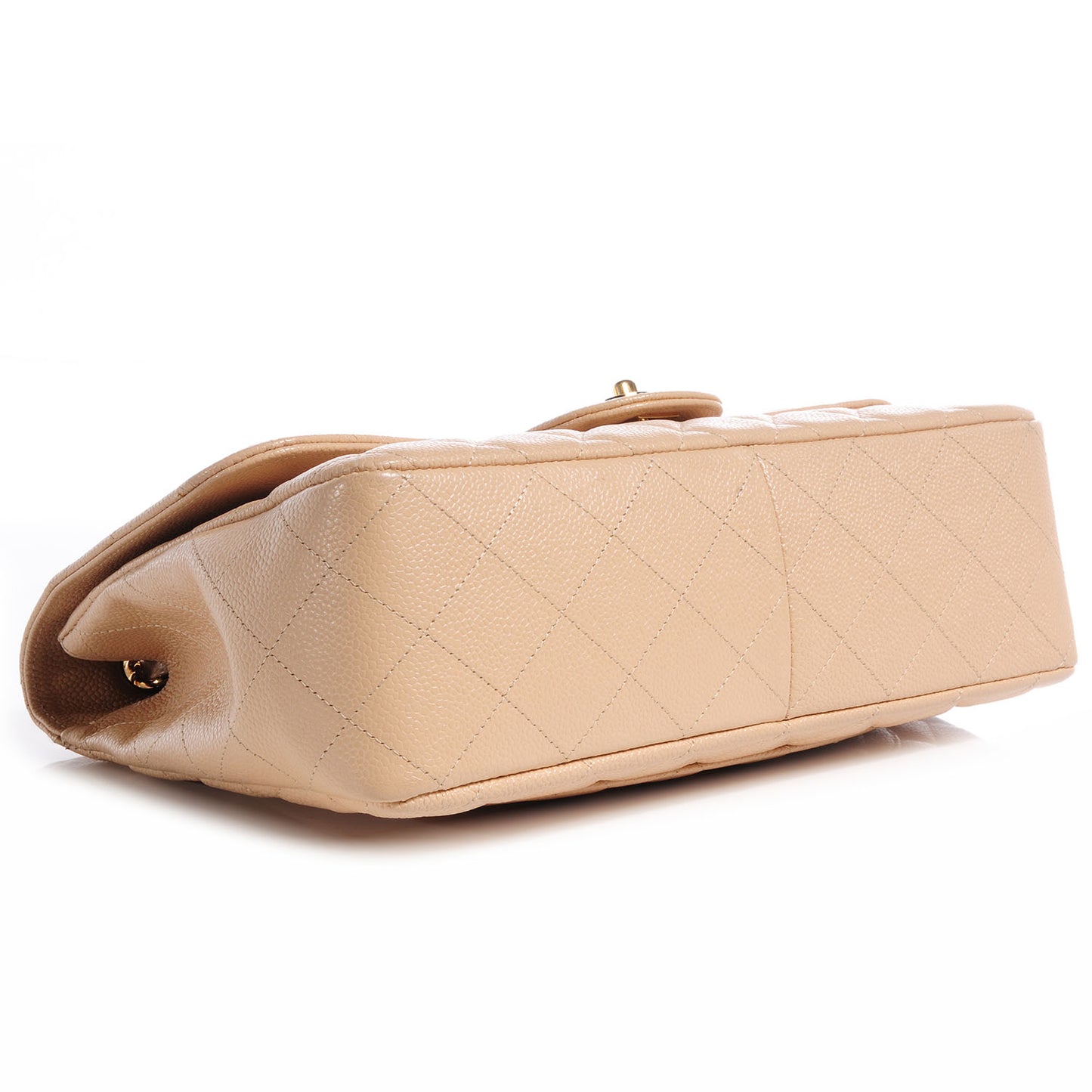 Caviar Jumbo Single Flap Beige Clair