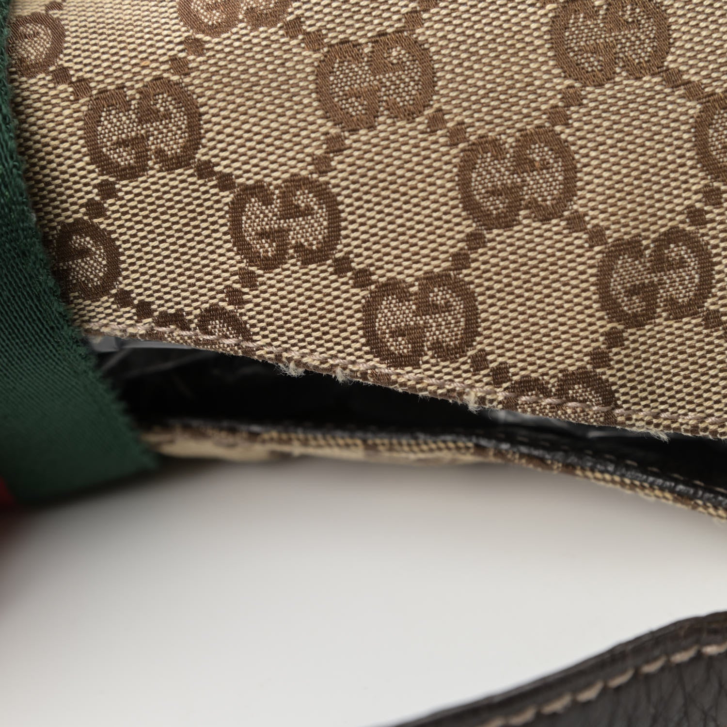 Gucci Monogram Large New Ladies Web Hobo Dark Brown 17 of 17