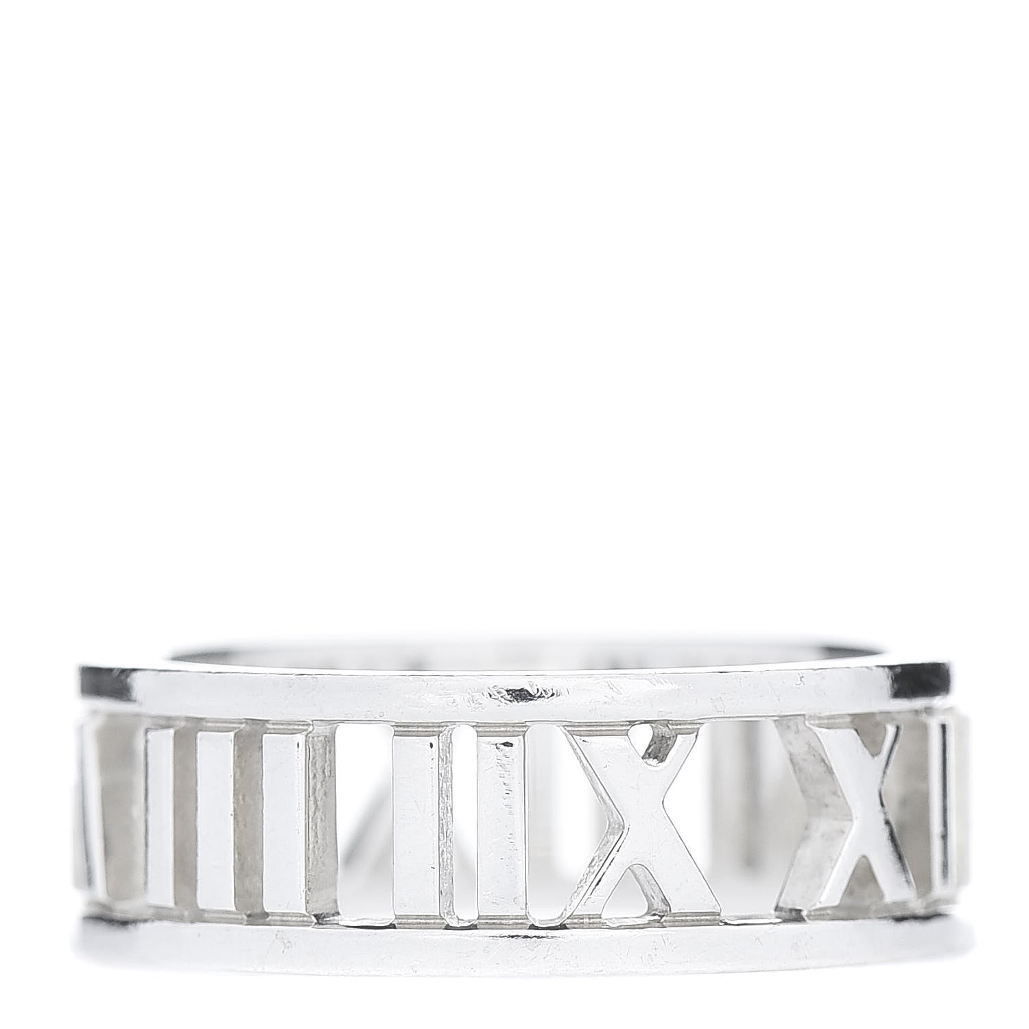 Tiffany Sterling Silver Wide Atlas Open Ring 54 6.75 3 of 4