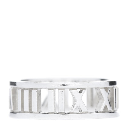 Tiffany Sterling Silver Wide Atlas Open Ring 54 6.75 3 of 4