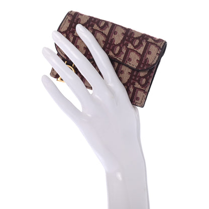 Christian Dior Oblique Saddle Card Holder Bordeaux 2 of 7