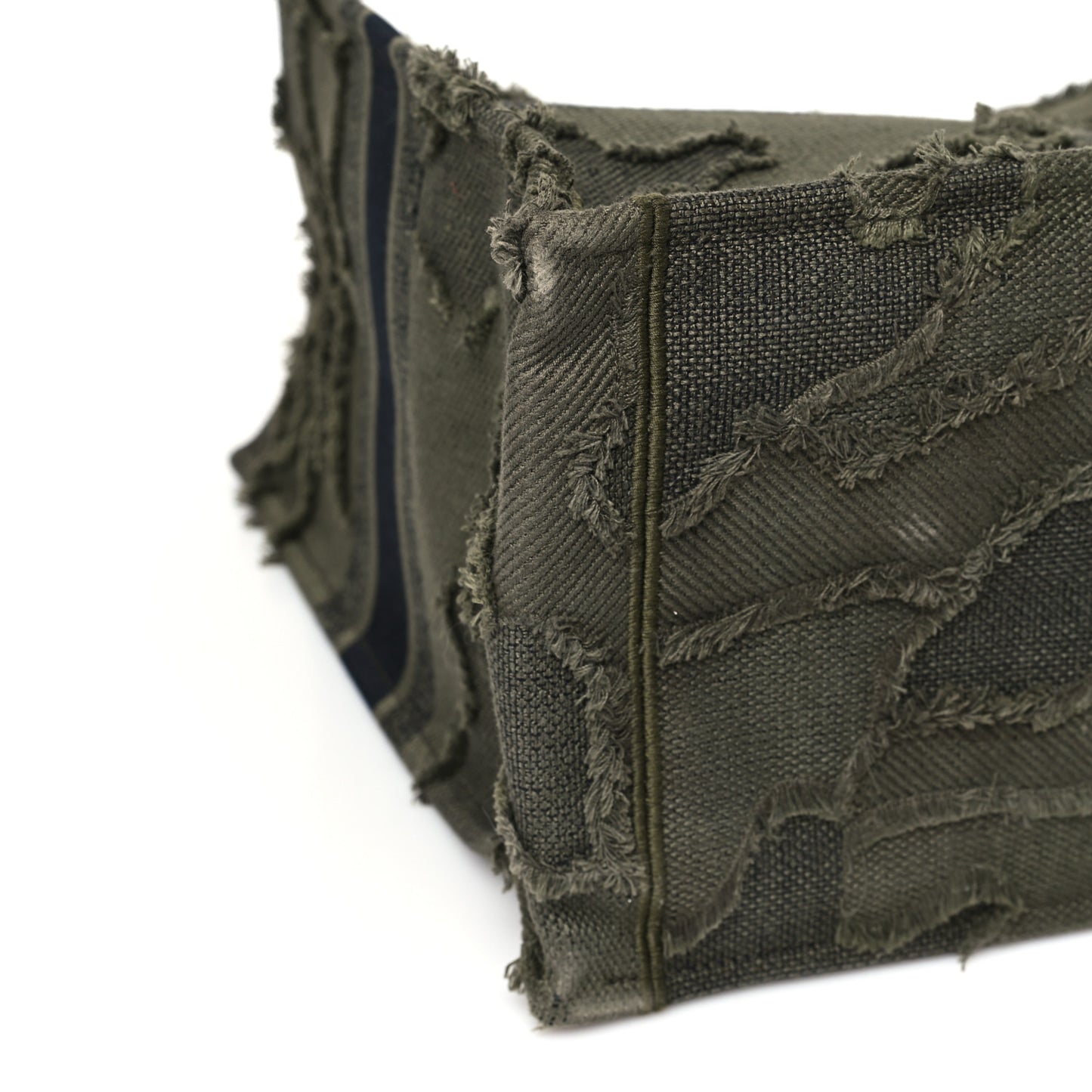 Canvas Embroidered Camouflage Book Tote Green