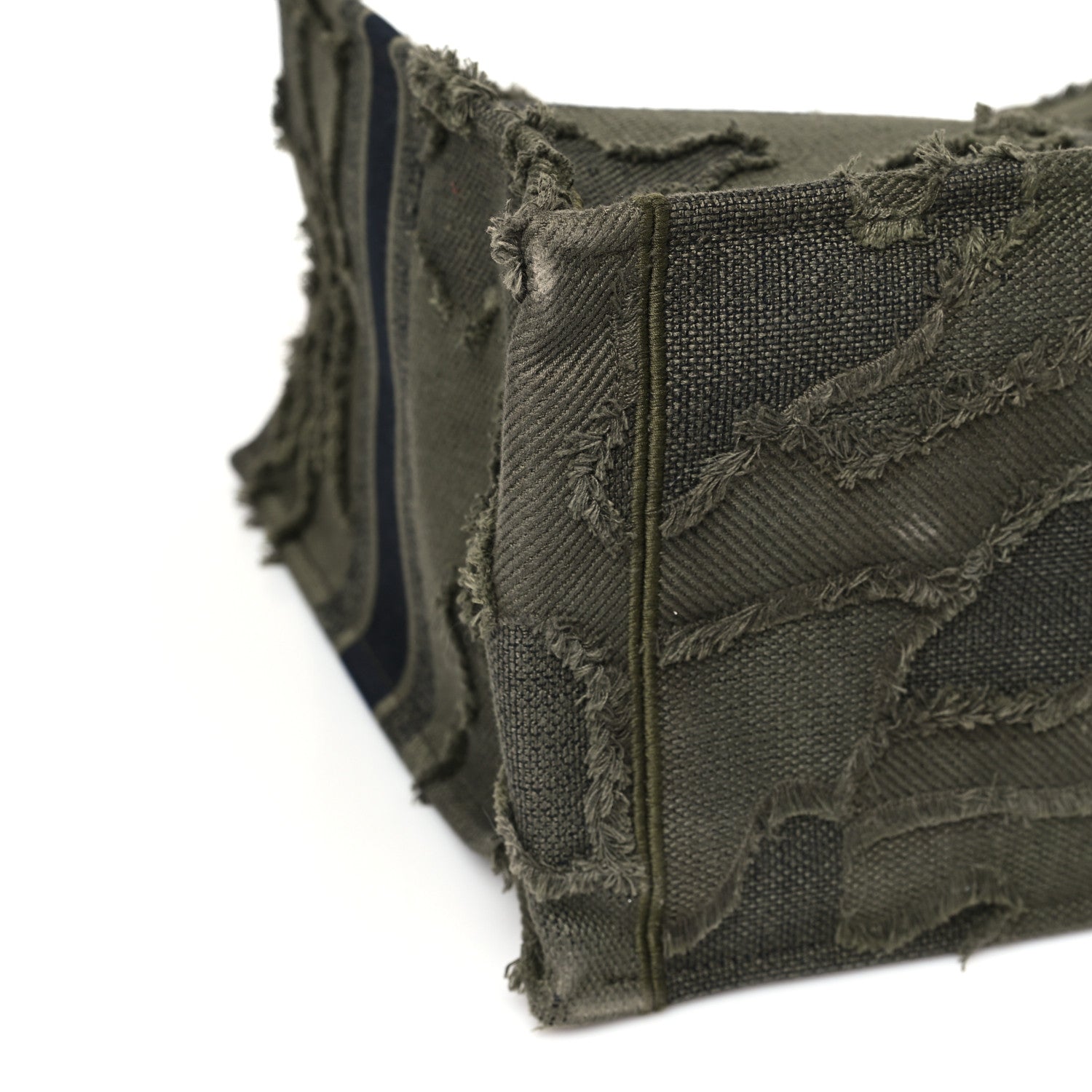 Christian Dior Canvas Embroidered Camouflage Book Tote Green 8 of 10