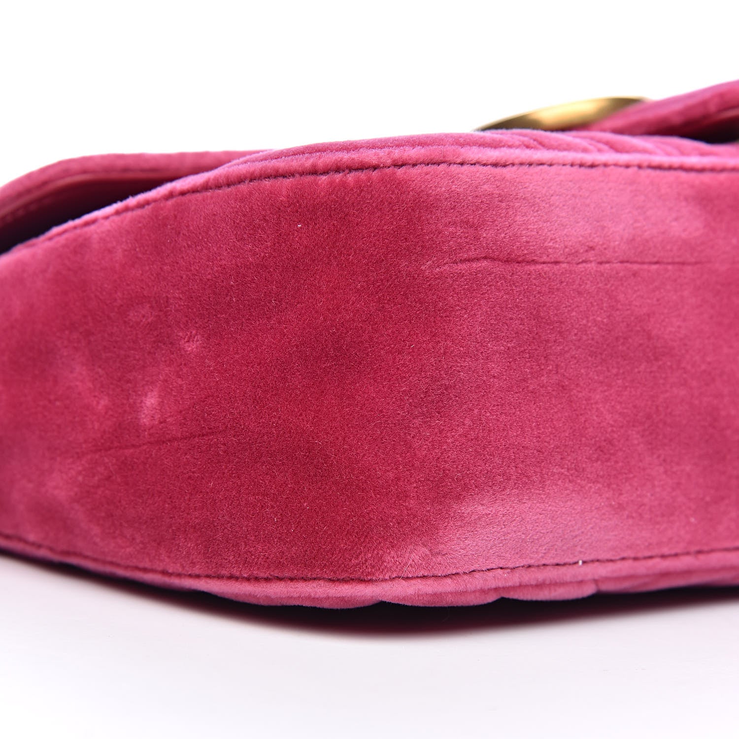 Gucci Velvet Matelasse Small GG Marmont Shoulder Bag Light Raspberry Rose 7 of 9