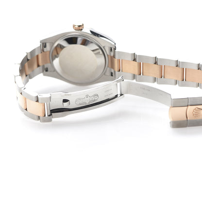 Rolex Stainless Steel 18K Everose Gold Black Mother of Pearl 31mm Oyster Perpetual Datejust Watch 178241 6 of 7