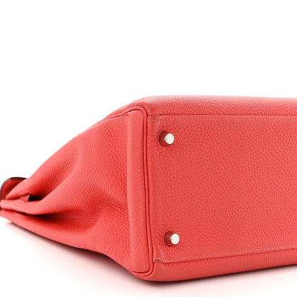 Hermes Togo Kelly Retourne 35  Rouge Pivoine 9 of 11