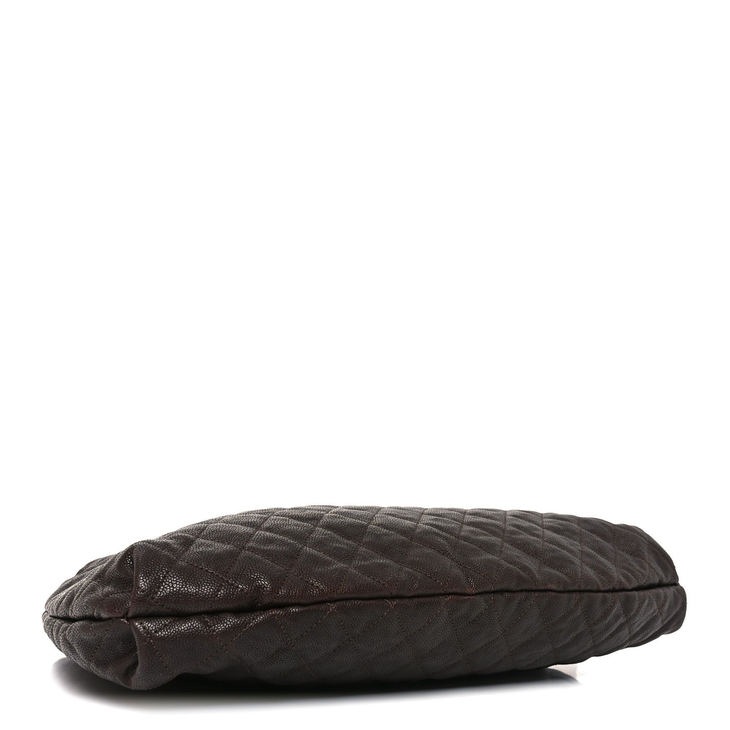 Chanel Distressed Glazed Caviar Quilted Large Elastic Tote Dark Brown 4 of 10