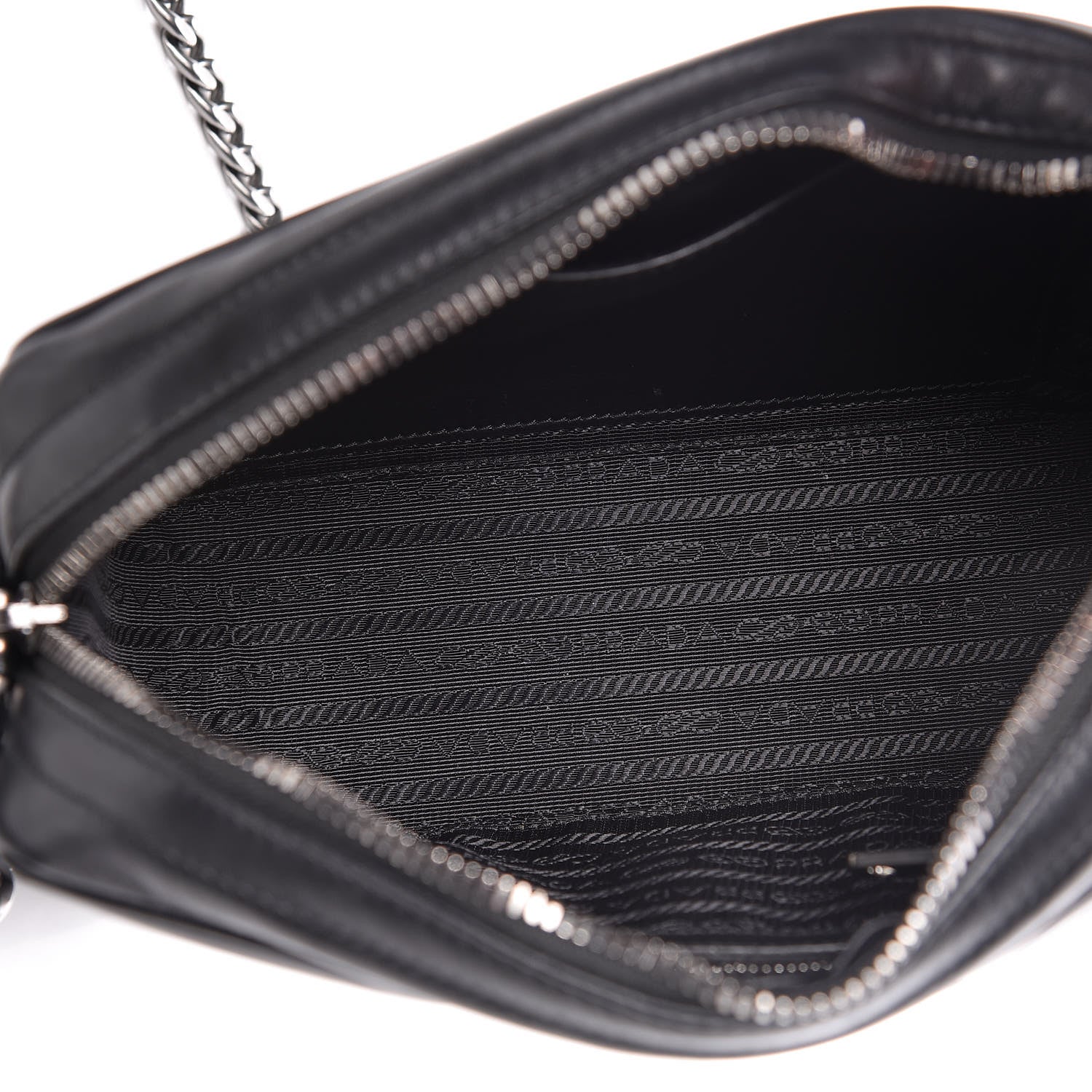 Prada Soft Calfskin Diagramme Crossbody Bag Black 5 of 11