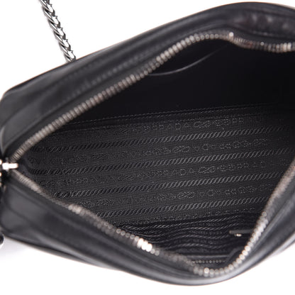 Prada Soft Calfskin Diagramme Crossbody Bag Black 5 of 11