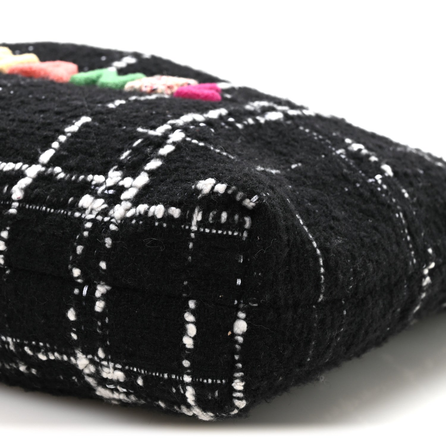 Chanel Wool Tweed Quilted Small Chanel 22 Black Multicolor 11 of 11