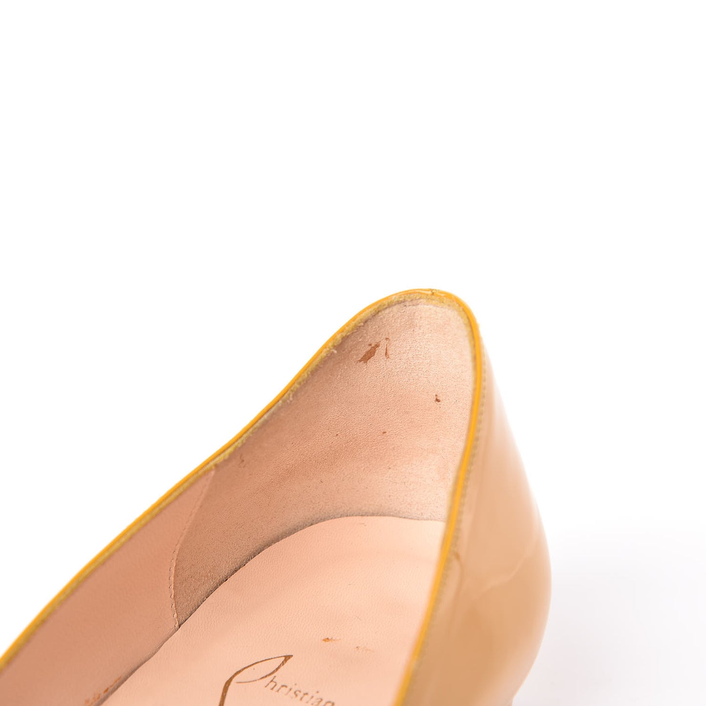 Patent Croisette Peep Toe Flats 36.5
