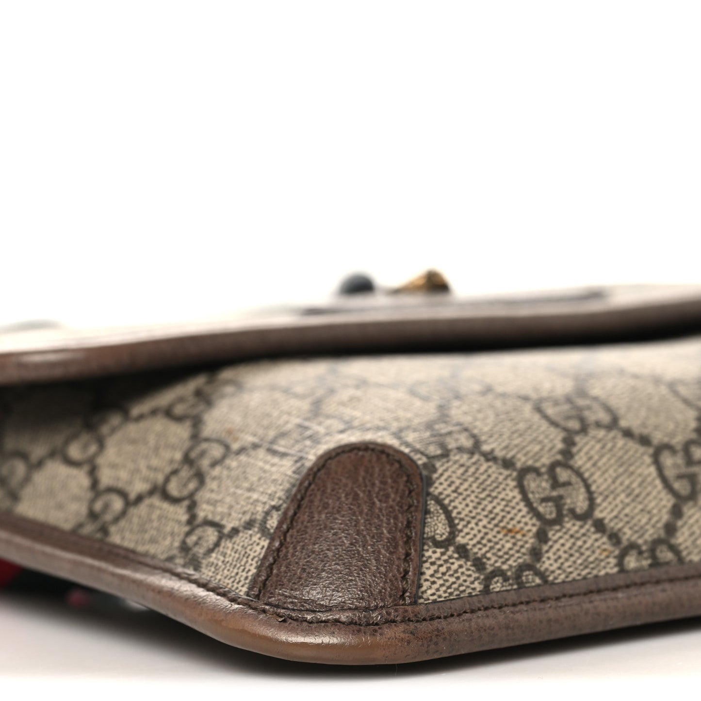 GG Supreme Monogram Neo Vintage Web Belt Bag Brown