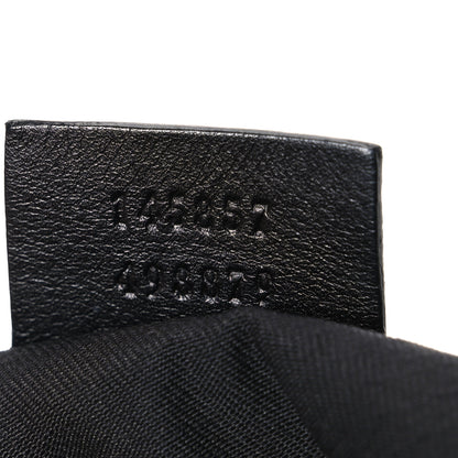 Gucci Monogram Calfskin Perforated Medium Flat Messenger Bag Black 6 of 10