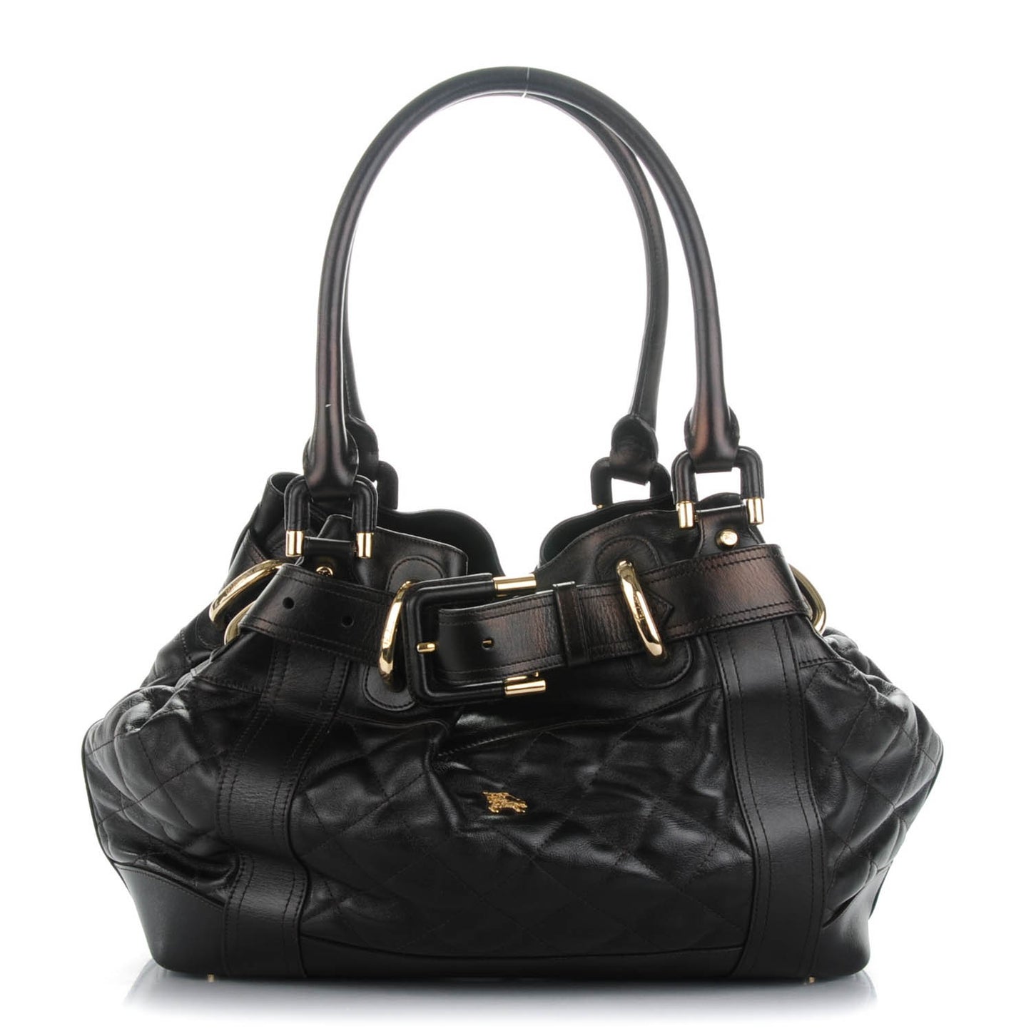 Calfskin Quilted Beaton Dark Brown
